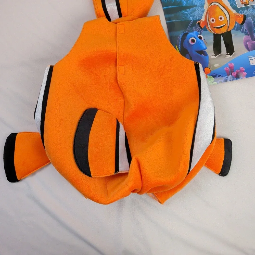 Disney Finding Nemo Deluxe Toddler Costume Halloween Size 4-6 Orange Fish - Picture 3 of 10